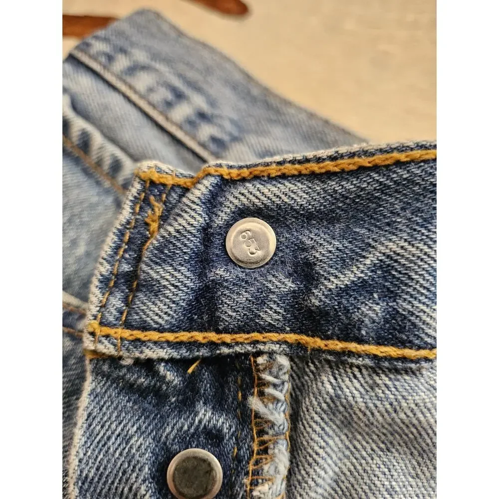 Vintage Made In USA Levi 501 Button Fly Jeans Mens 36x34 Blue Denim
